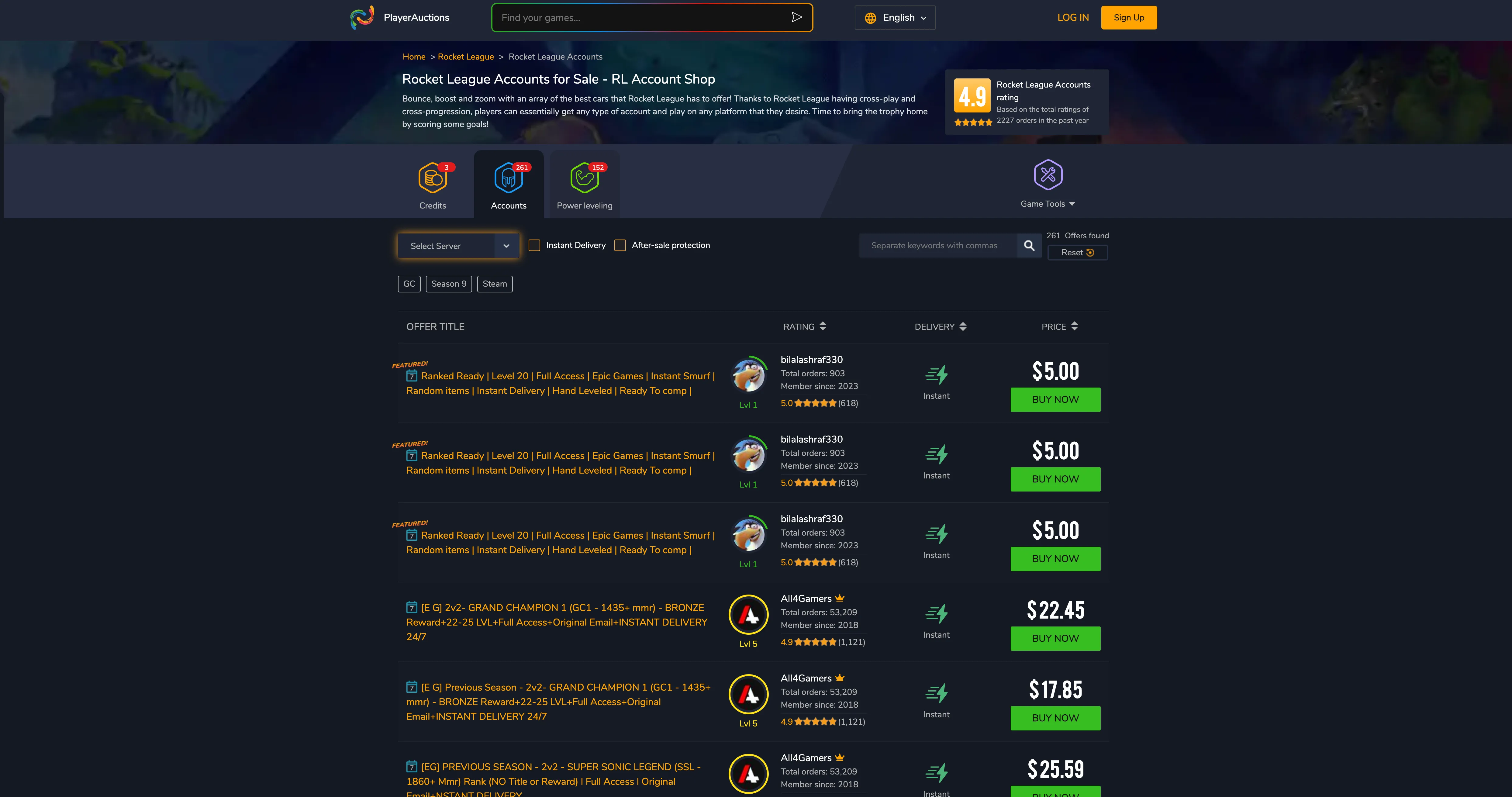 PlayerAuctions apex legends